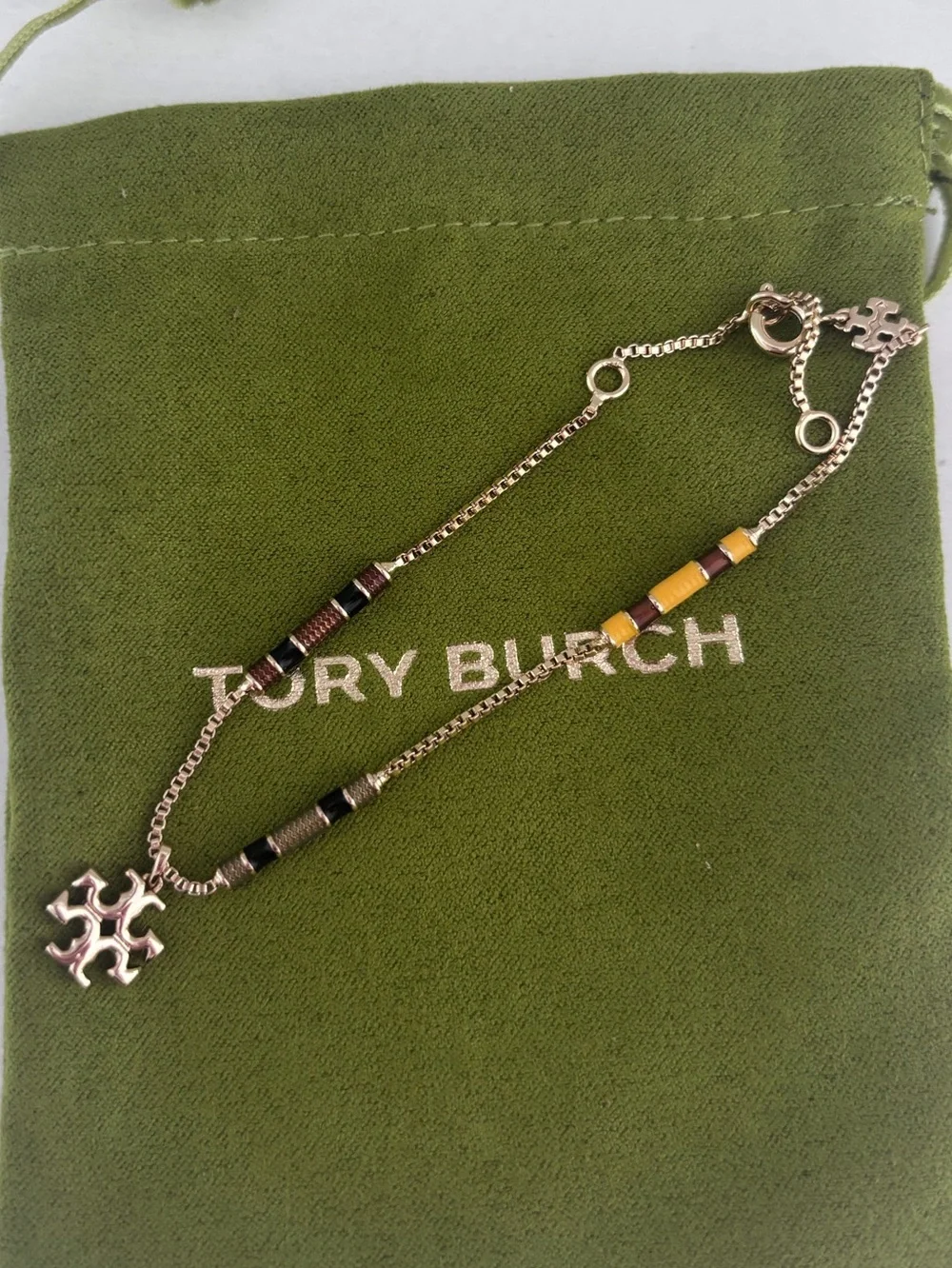 NWOT Tory Burch Kira Enamel Bar Bracelet